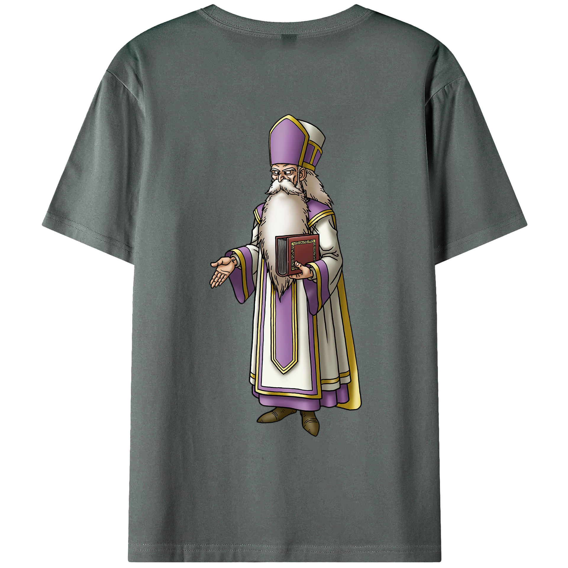 （画像用） ドラゴンクエスト Doragon Kuesuto Dragon Quest 綿100％ メンズ半袖Tシャツ（バックプリント） 通気性